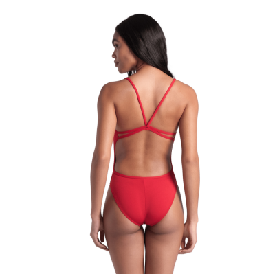 Arena W Swimsuit Lace Back Solid D 38 red/white Damen Produktbild 3
