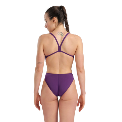 Arena W Team Swimsuit Challenge Solid D 32 plum/white Damen Produktbild 3