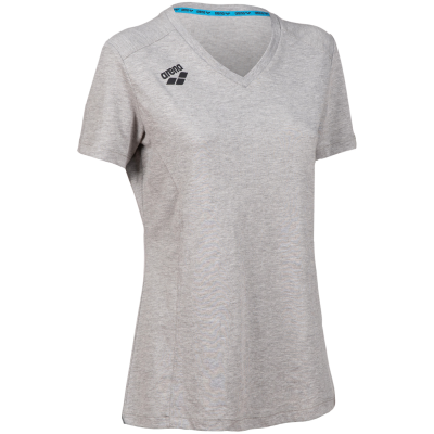 Arena W Team T-Shirt Panel M medium grey heather Damen Produktbild 1