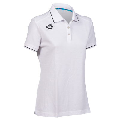 Arena W Team Poloshirt Solid Cotton S white Damen Produktbild 1