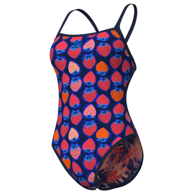 Arena W Arena Reversible Swimsuit Challenge Back D 34 navy/multi Damen Produktbild 1