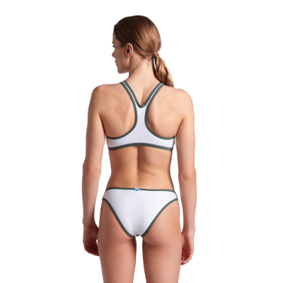 Arena W Arena Logo Brassiere Bikini Racer Back XS sage multi/white/sage Damen Produktbild 3