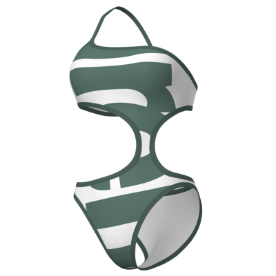 Arena W Arena Logo One Piece Single Shoulder XS sage multi/white/sage Damen Produktbild 1