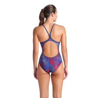 Arena W Arena Team Energy Swimsuit Lightdrop Back D 40 navy/team redwhiteblue Damen Produktbild 3