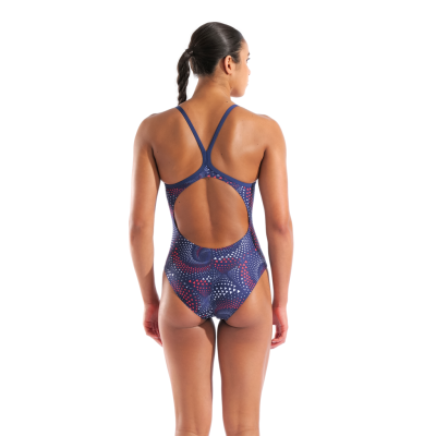 Arena W Arena Fireflow Swimsuit Lightdrop Back D 38 navy/team redwhiteblue Damen Produktbild 3
