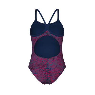 Arena W Arena Snakeskin Swimsuit Lightdrop Back D 34 navy/team redwhiteblue Damen Produktbild 2