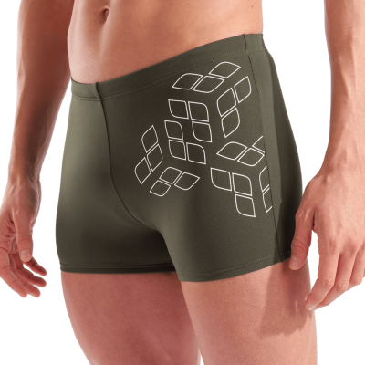 Arena M Arena Kikko Graphic Swim Short D 4 dark sage/white Herren Produktbild 1