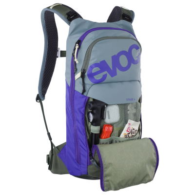 Evoc Stage 6L Backpack + 2L Bladder one size steel/violet/dark olive Unisex Produktbild 2