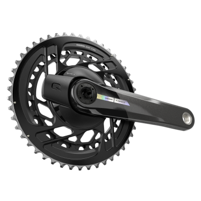 Quarq MY23 Power Meter Crankset Spider Force AXS 2x DUB 175mm/48/35t black/iridescent Produktbild 1