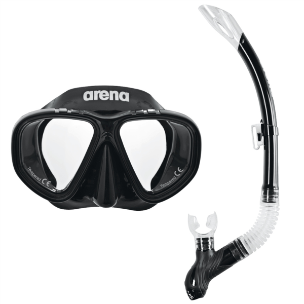 Arena Jr Premium Snorkeling Set one size black/clear/black Unisex