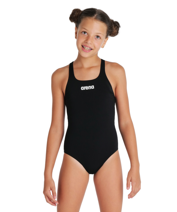 Arena G Team Swimsuit Swim Pro Solid 140 black/white M&auml;dchen