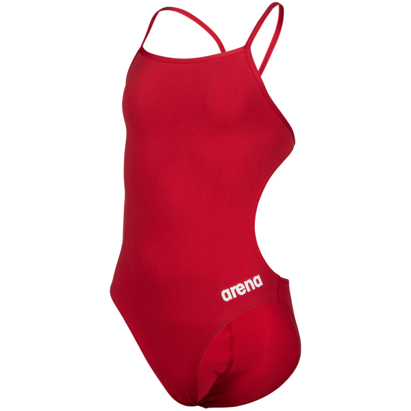 Arena G Team Swimsuit Challenge Solid 140 red/white M&auml;dchen