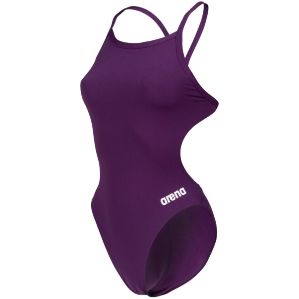 Arena W Team Swimsuit Challenge Solid D 32 plum/white Damen