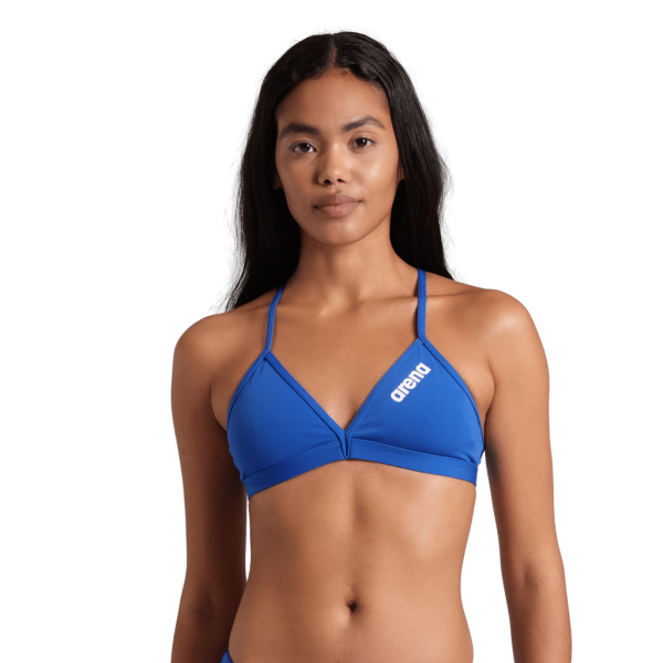 Arena W Team Swim Top Tie Back Solid D 36 royal/white Damen