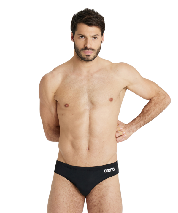 Arena M Team Swim Briefs Solid D 2 black/white Herren
