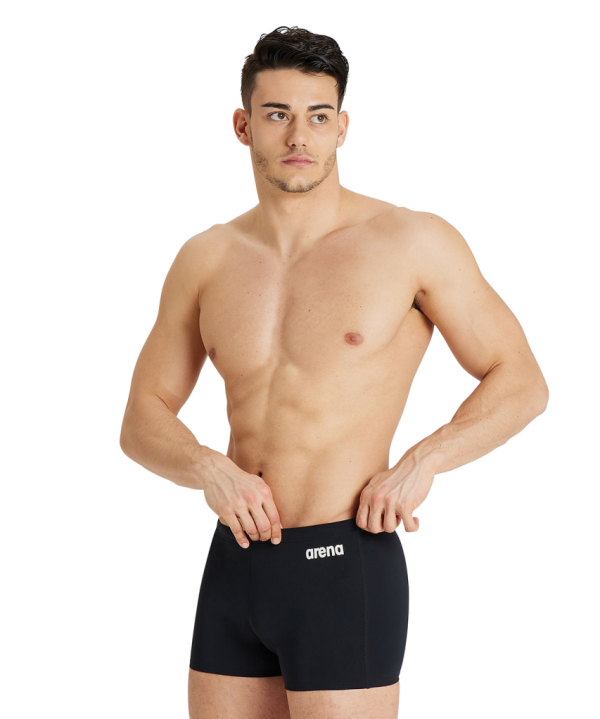 Arena M Team Swim Short Solid D 7 black/white Herren