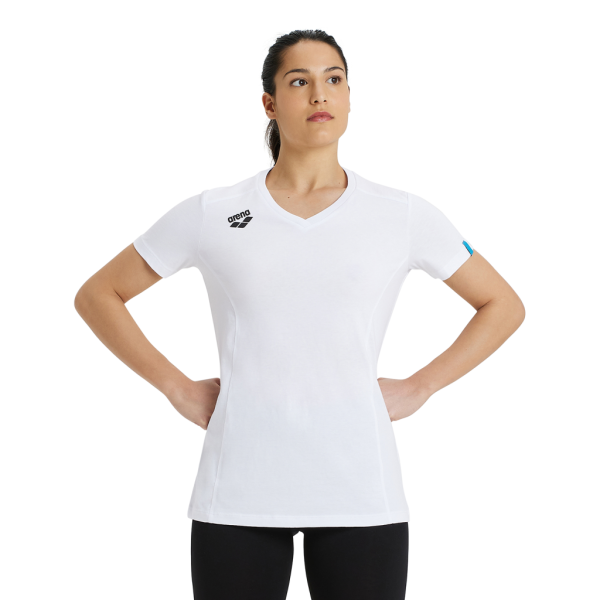 Arena W Team T-Shirt Panel XS white Damen