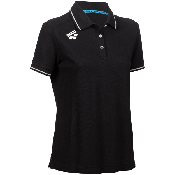 Arena W Team Poloshirt Solid Cotton M black Damen