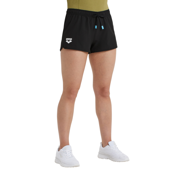 Arena W Team Short Solid S black Damen