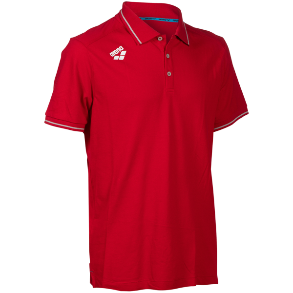 Arena Team Poloshirt Solid Cotton S red Unisex