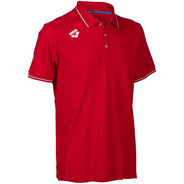 Arena Team Poloshirt Solid Cotton XXL red Unisex