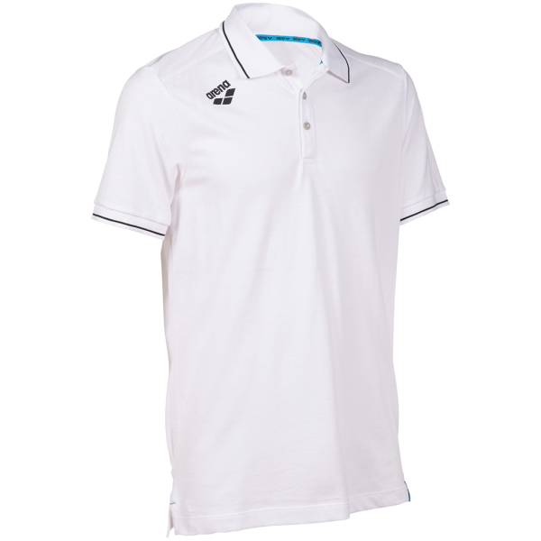 Arena Team Poloshirt Solid Cotton L white Unisex