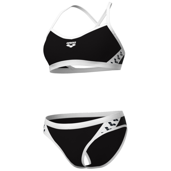 Arena W Arena Icons Bikini Cross Back Solid D 42 black/white Damen