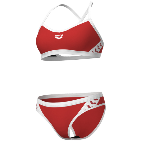 Arena W Arena Icons Bikini Cross Back Solid D 32 red/white Damen