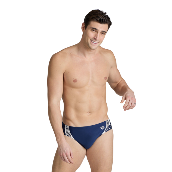 Arena M Swim Briefs Graphic D 6 navy/white Herren