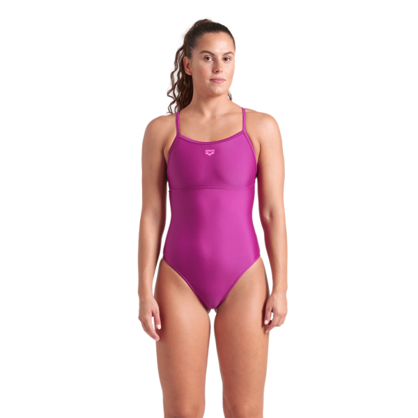 Arena W Arena Solid Swimsuit Lightdrop Back B D 34 purple wine Damen