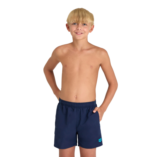 Arena B Beach Boxer Solid R 140 navy/turquoise Jungen