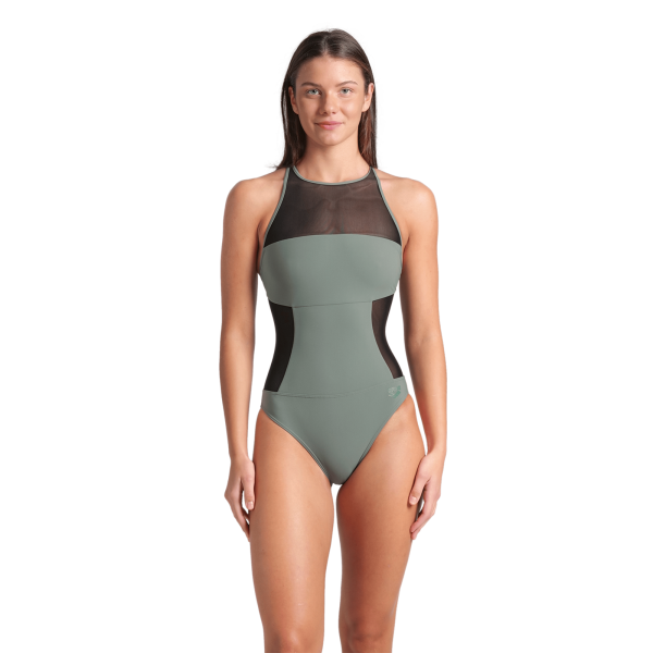 Arena W Arena Water Touch Swimsuit Swim Pro Back D 34 sage Damen