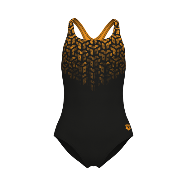 Arena G Arena Kikko V Swimsuit Swim Pro Back 116 black/parrot M&auml;dchen