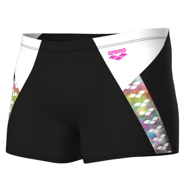 Arena M Arena Stripe Swim Short D 5 black/white/multi Herren