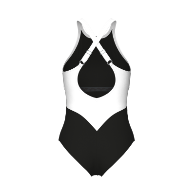 Arena W Arena Swimsuit Silvia Cross Back D 38 black/white/black Damen Produktbild 1