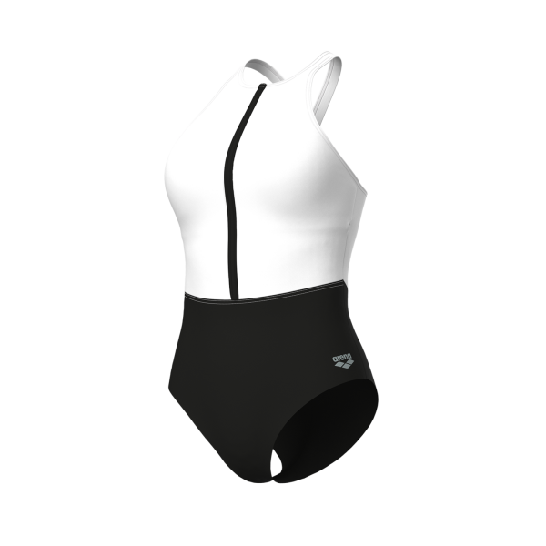 Arena W Arena Swimsuit Silvia Cross Back D 44 black/white/black Damen
