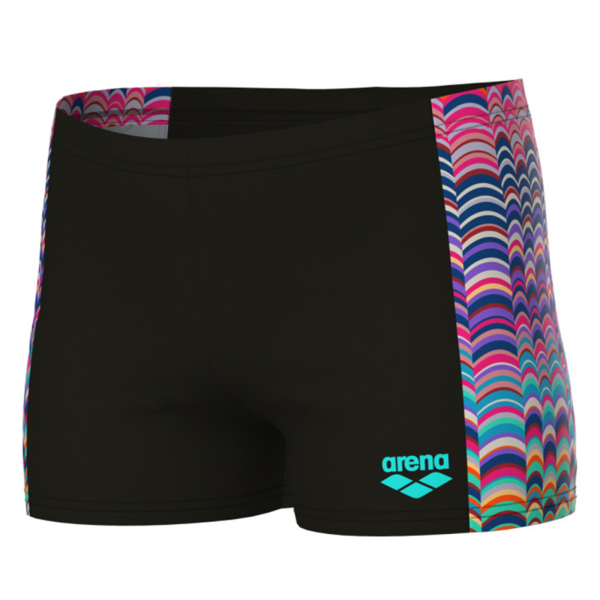 Arena B Arena Ondulation Swim Short 116 black/multi violet Jungen