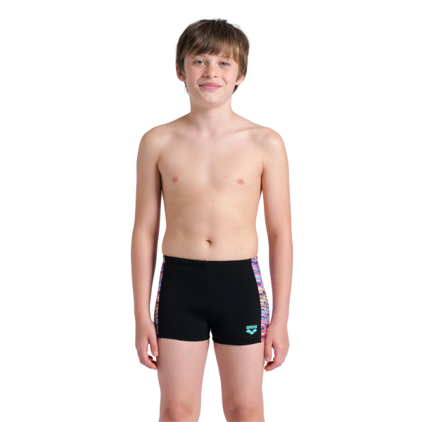 Arena B Arena Ondulation Swim Short 128 black/multi violet Jungen