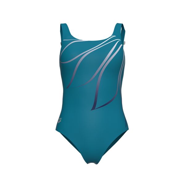 Arena W Arena Swimsuit Giorgia Squared Back C Cup D 38 green blue Damen