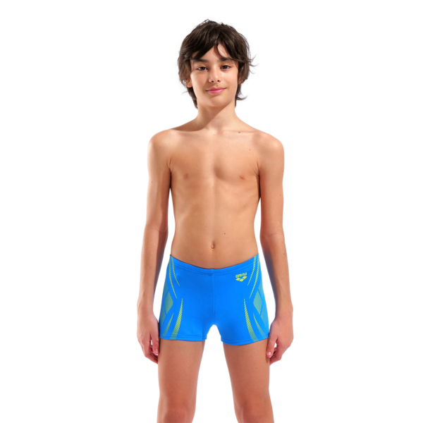 Arena B Arena Poseidonia Swim Short 152 blue river/artic lime Jungen
