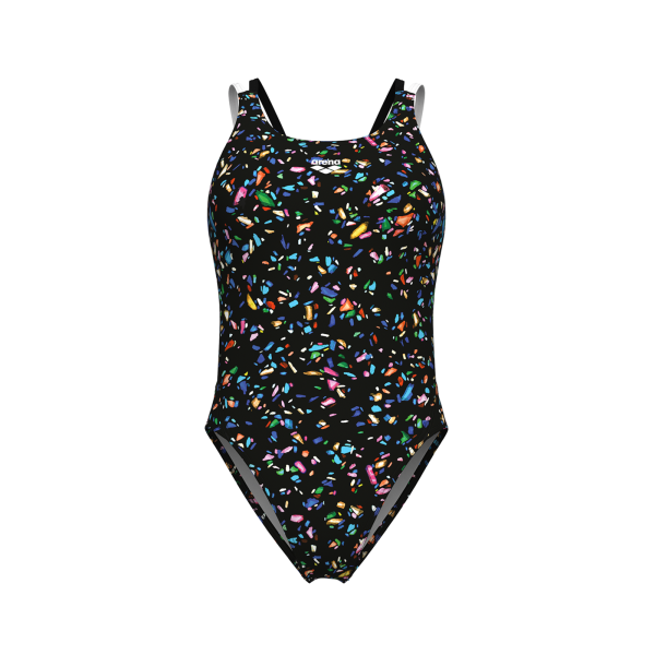 Arena W Arena Confetti Swimsuit Swim Tech Multi D 40 black multi/black/white Damen