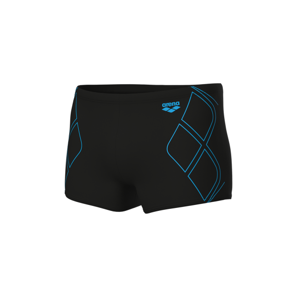 Arena M Arena Graphic Swim Short D 8 black/turquoise Herren