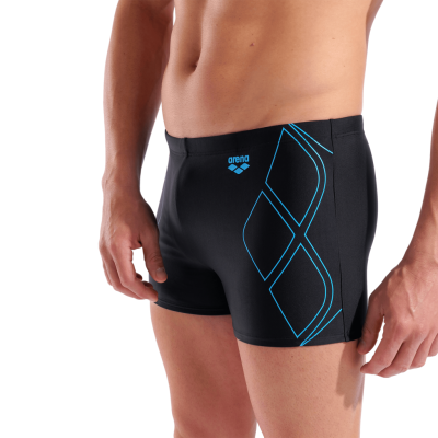 Arena M Arena Graphic Swim Short D 8 black/turquoise Herren Produktbild 1