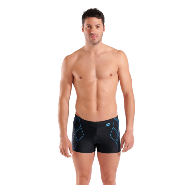 Arena M Arena Graphic Swim Short D 9 black/turquoise Herren