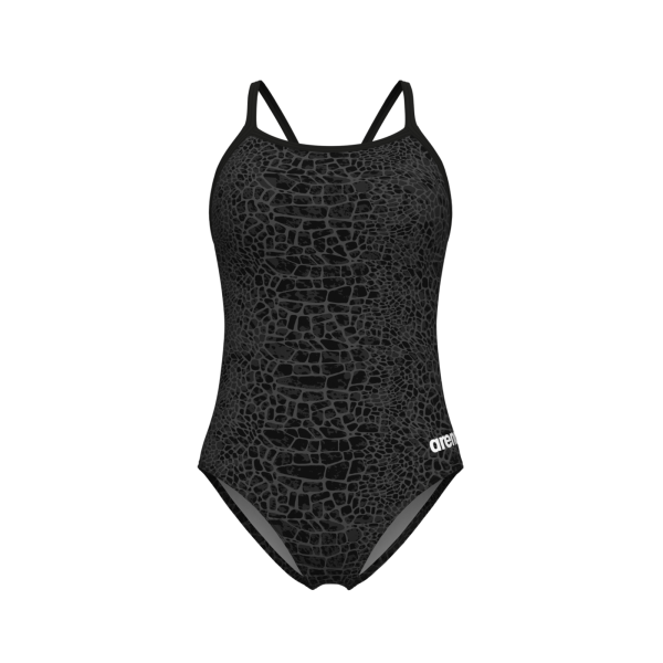 Arena W Arena Snakeskin Swimsuit Lightdrop Back D 44 black/team black Damen