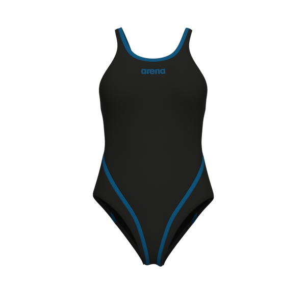 Arena W Arena Solid Swimsuit Tech Back D 40 black/blue cosmo Damen