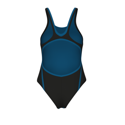 Arena W Arena Solid Swimsuit Tech Back D 40 black/blue cosmo Damen Produktbild 1