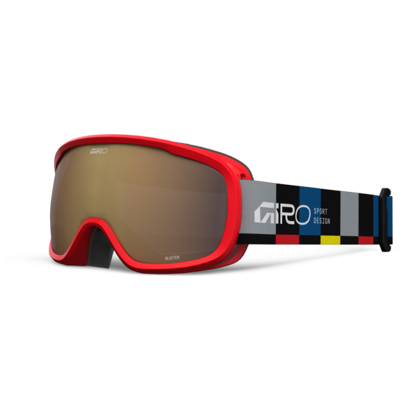Giro Buster Basic Goggle one size black blocks amber rose S2 Unisex