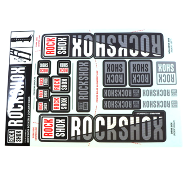 Rock Shox Fork Decal Kit, BoXXer/DomainDualCrown MY18 white