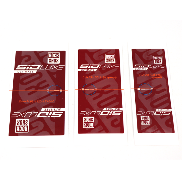 Rock Shox Rear Shock Decal Kit, SIDLuxe 2020+/A+ electric red